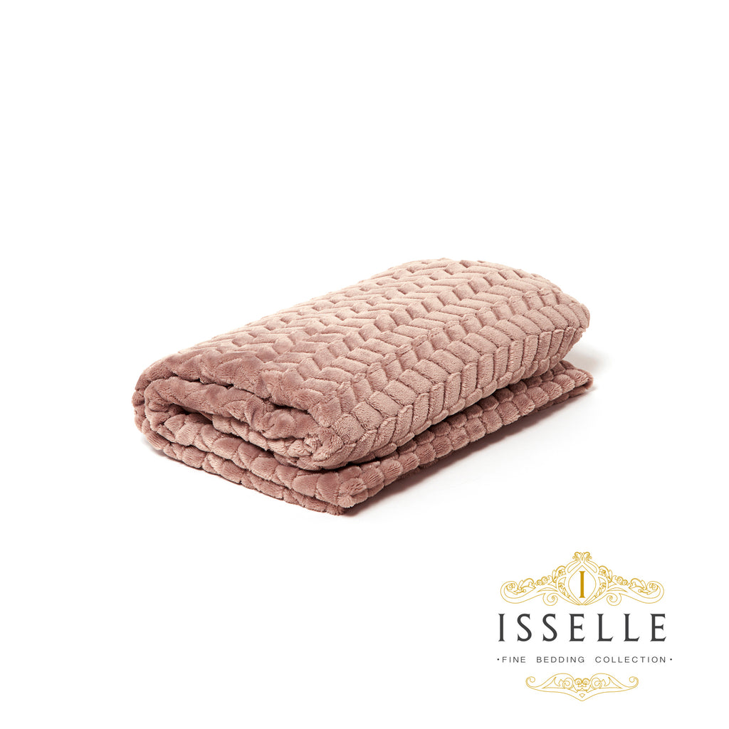 Isselle Vail Faux Fur Throw - Pink Blush