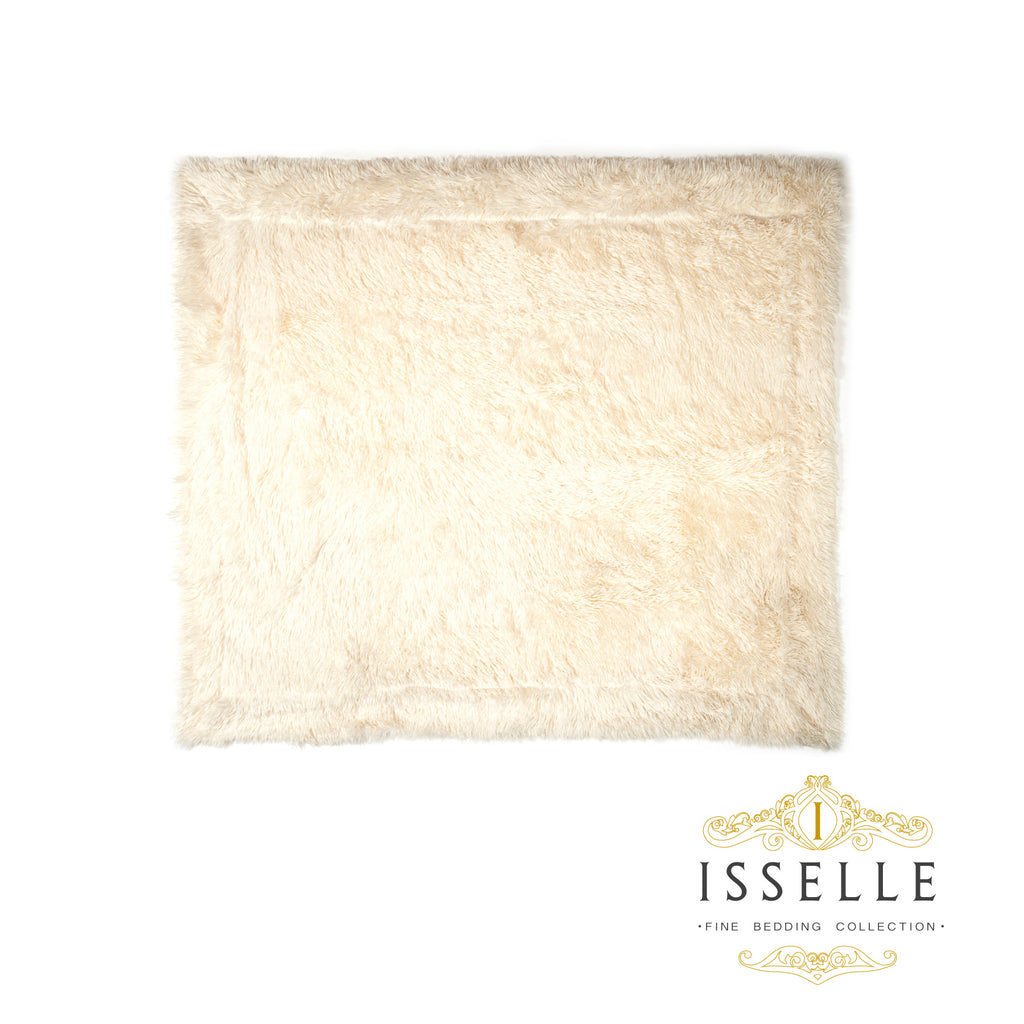 Isselle Vermont Faux Fur Throw - Creamy Ivory
