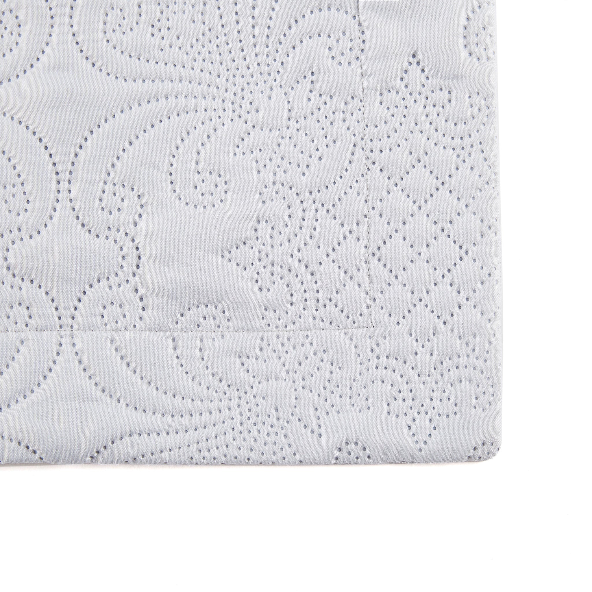 Isselle Derby Coverlet and Pillow Sham Set | Grey Slate (Queen Size)