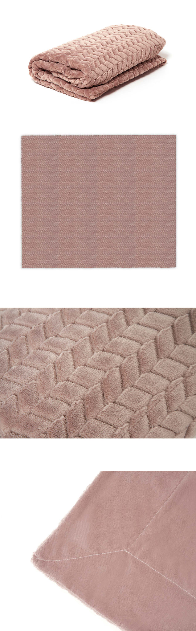 Isselle Vail Faux Fur Throw - Pink Blush